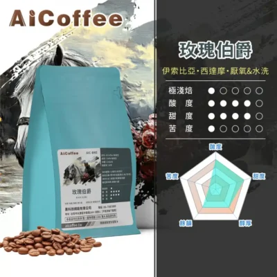 AICoffee_極淺焙_咖啡豆_玫瑰伯爵-AIC-BRE 玫瑰伯爵 精品咖啡豆 (230g/袋)
